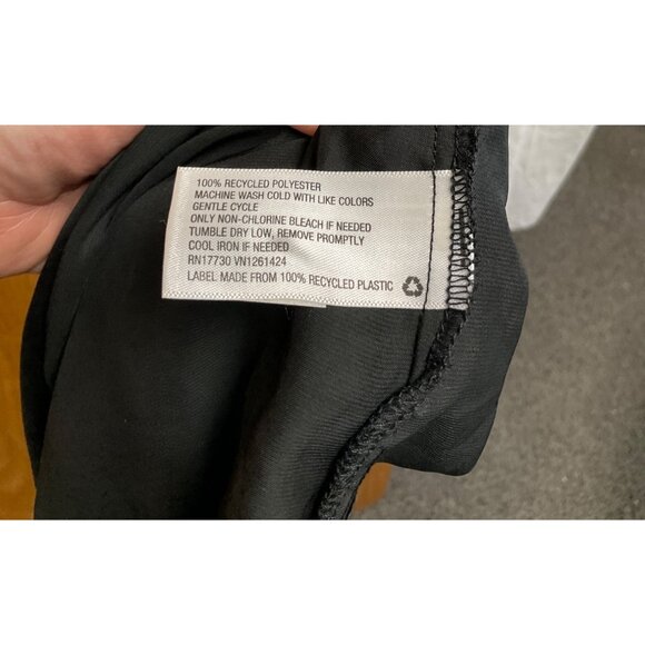 Women's Sleeveless V-Neck Ruffle Front Satin Cami Top - Wild Fable Black - Picture 5 of 5